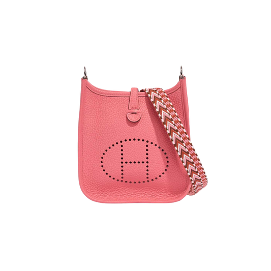 Hermes Evelyne TPM Rose Azalee Clemence Leather