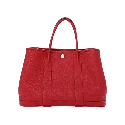 Hermes Garden Party 30 Rouge Piment Negonda Leather