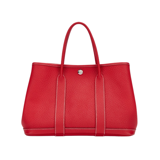 Hermes Garden Party 30 Rouge Casaque Negonda Leather