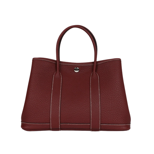 Hermes Garden Party 30 Rouge H Negonda Leather