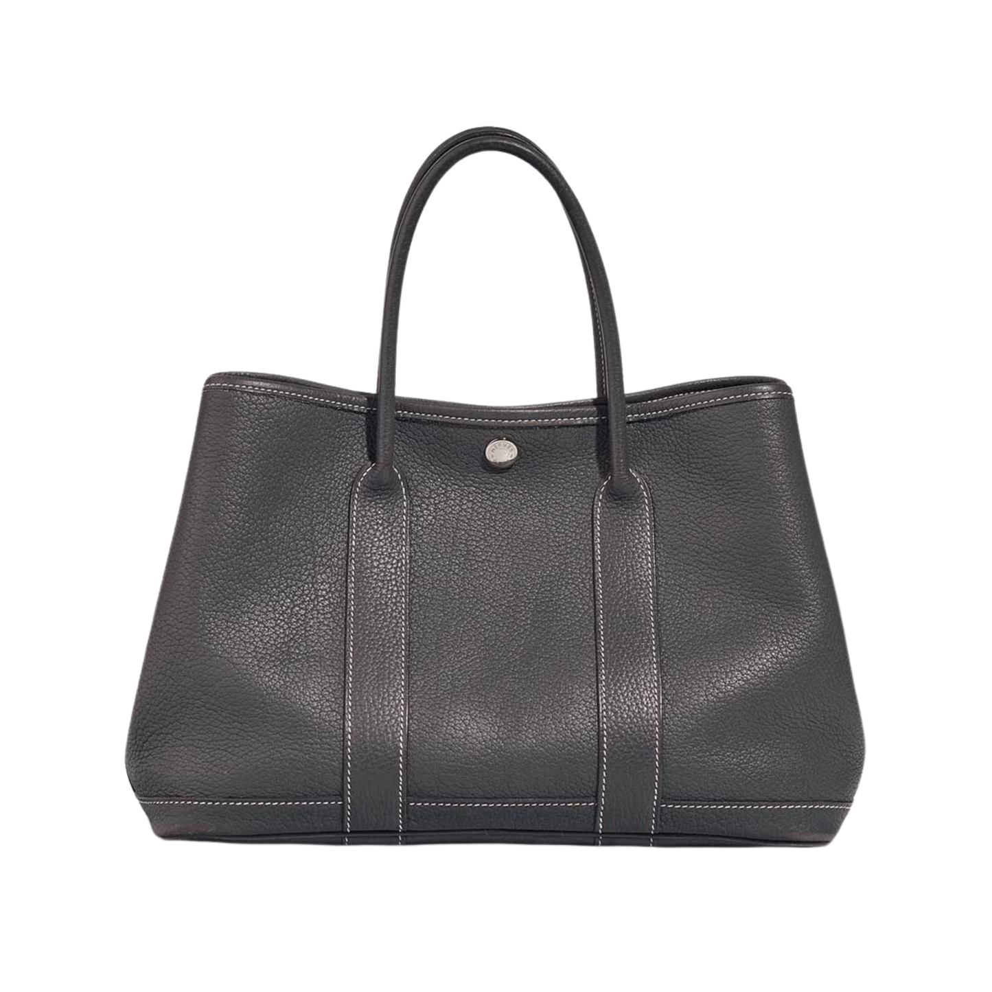 Hermes Garden Party 30 Ardoise Negonda Leather