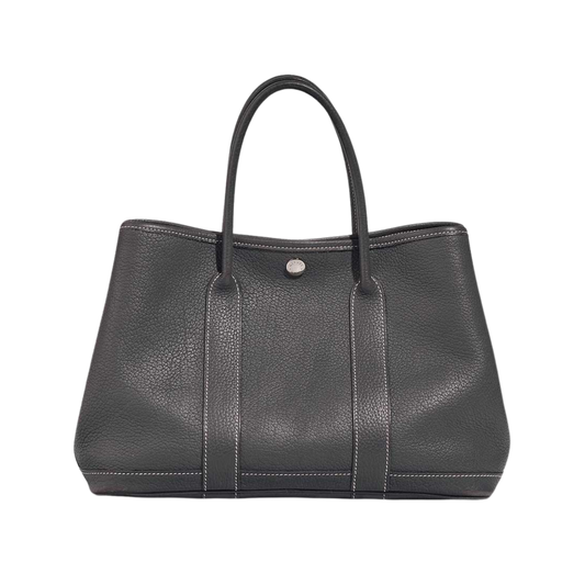 Hermes Garden Party 30 Ardoise Negonda Leather