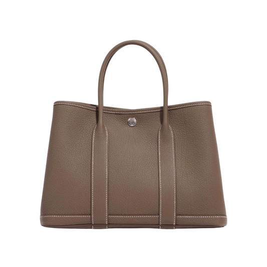 Hermes Garden Party 30 Etoupe Negonda Leather