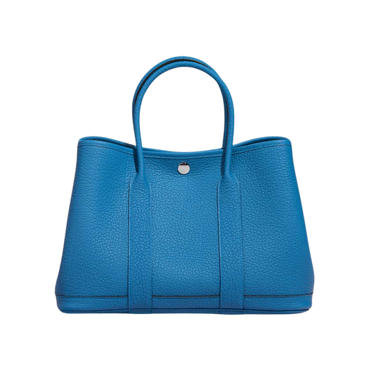 Hermes Garden Party 30 Bleu Zanzibar Negonda Leather