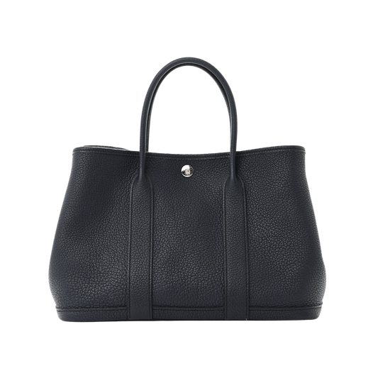 Hermes Garden Party 30 Bleu Indigo Negonda Leather