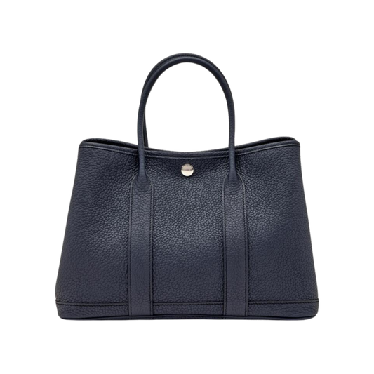 Hermes Garden Party 30 Bleu Nuit Negonda Leather