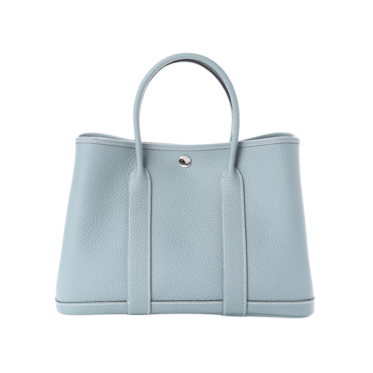 Hermes Garden Party 30 Bleu Lin Negonda Leather