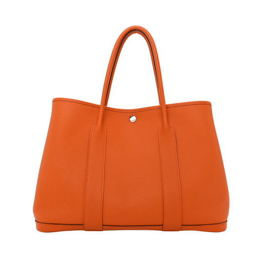 Hermes Garden Party 36 Orange H Negonda Leather