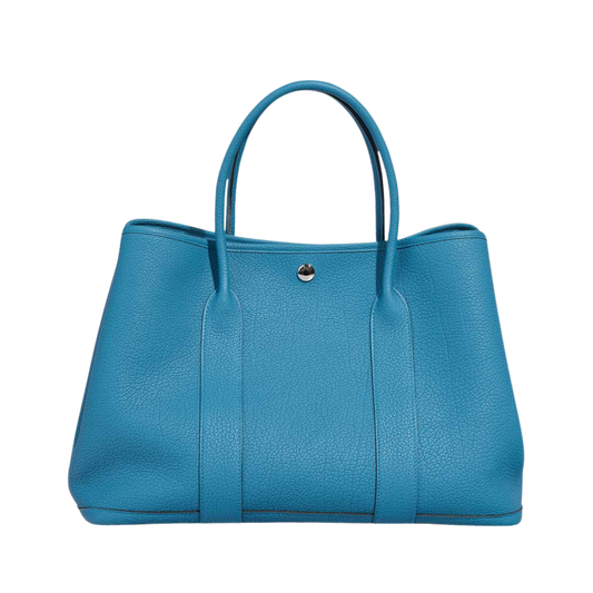 Hermes Garden Party 36 Turquoise Negonda Leather