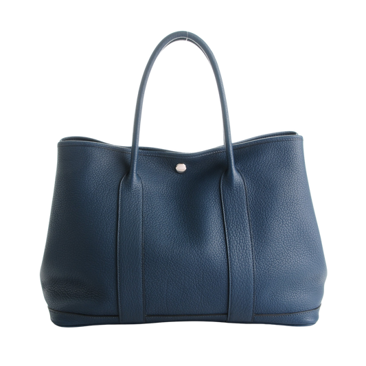 Hermes Garden Party 36 Bleu de Prusse Negonda Leather