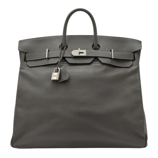 Hermes Birkin 50 HAC Haut à Courroies Graphite Clemence Leather