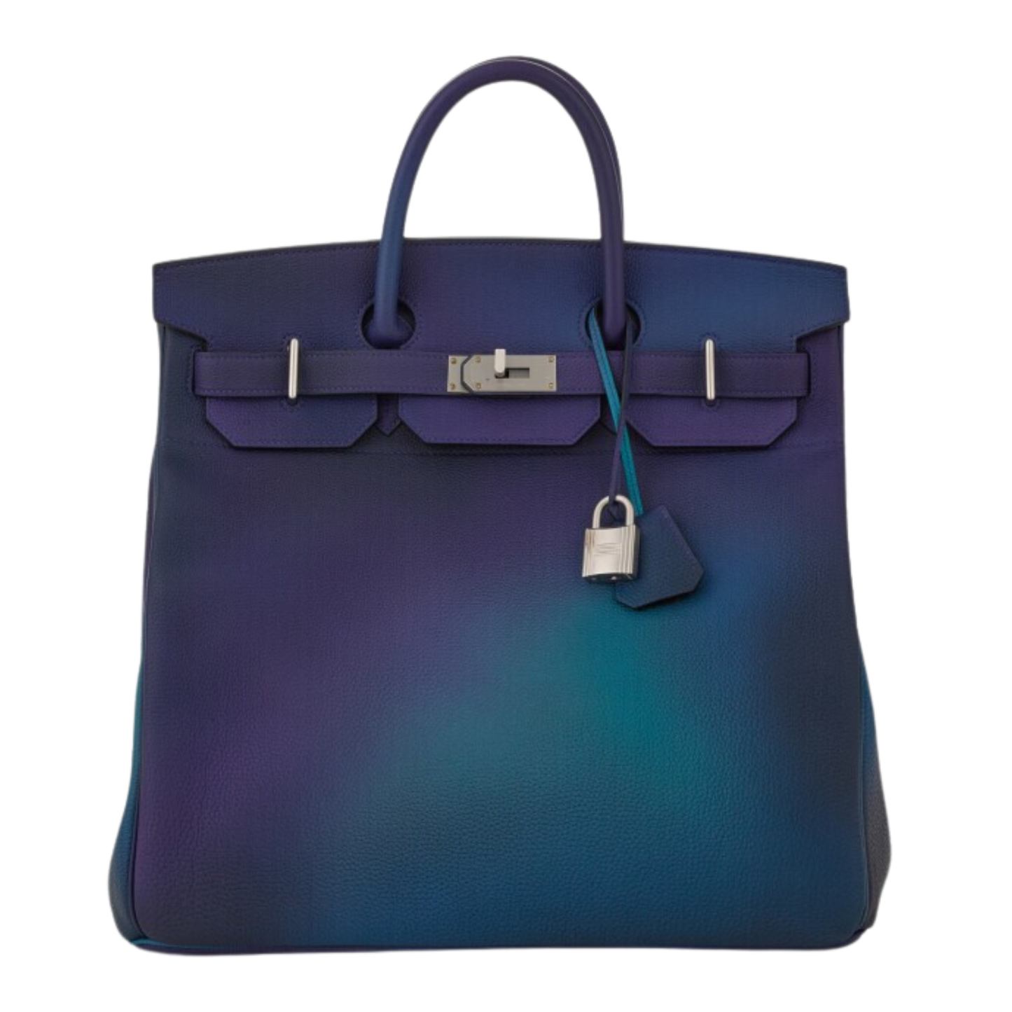 Hermes Birkin 40 HAC Haut à Courroies Bleu Nuit & Violet Cosmos Togo Leather