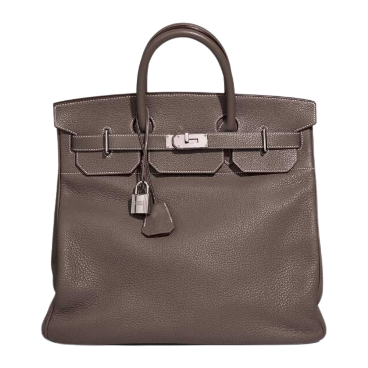 Hermes Birkin 40 HAC Haut à Courroies Etoupe Clemence Leather