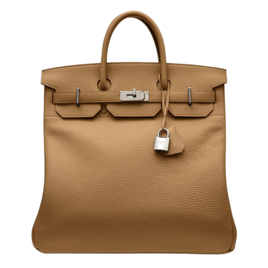 Hermes Birkin 40 HAC Haut à Courroies Biscuit Clemence Leather