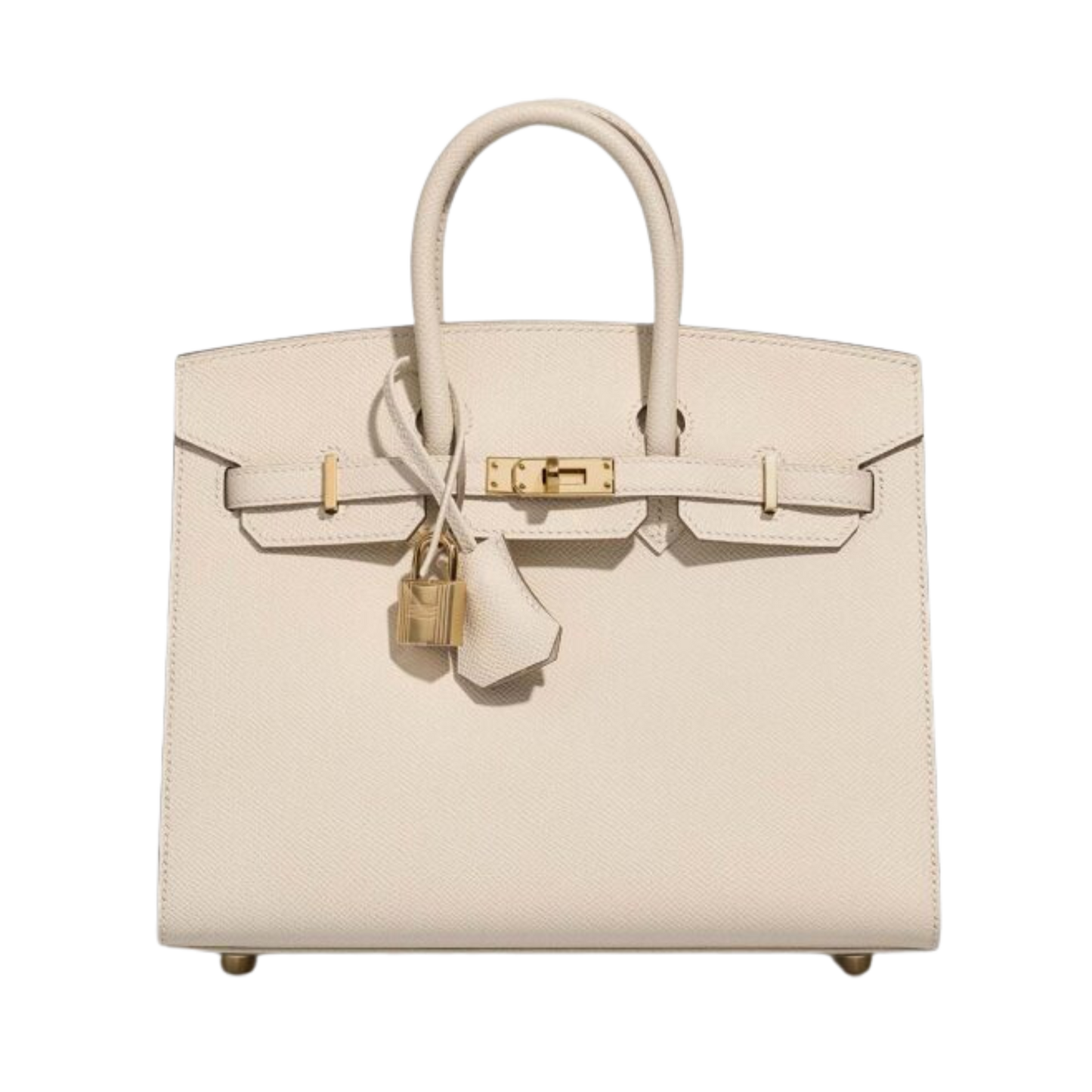 Hermes Birkin 25 Sellier Craie Epsom Leather