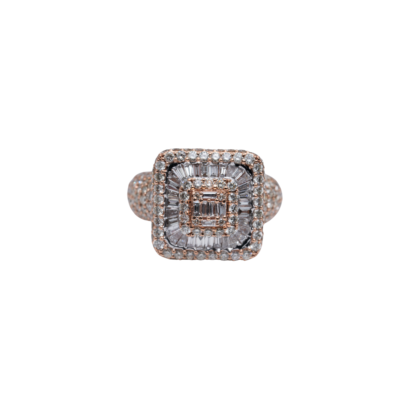 10k Rose Gold Dia Ring -12.4 grams - 4.97 cts