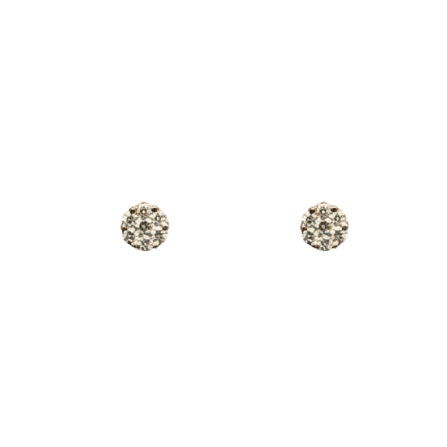 10k Yellow Gold Cluster Round Diamond Earrings - 2.23 grams - 0.93 cts