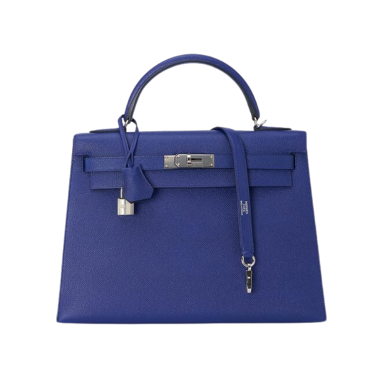 Hermes Kelly 32 Bleu Encre Epsom Leather