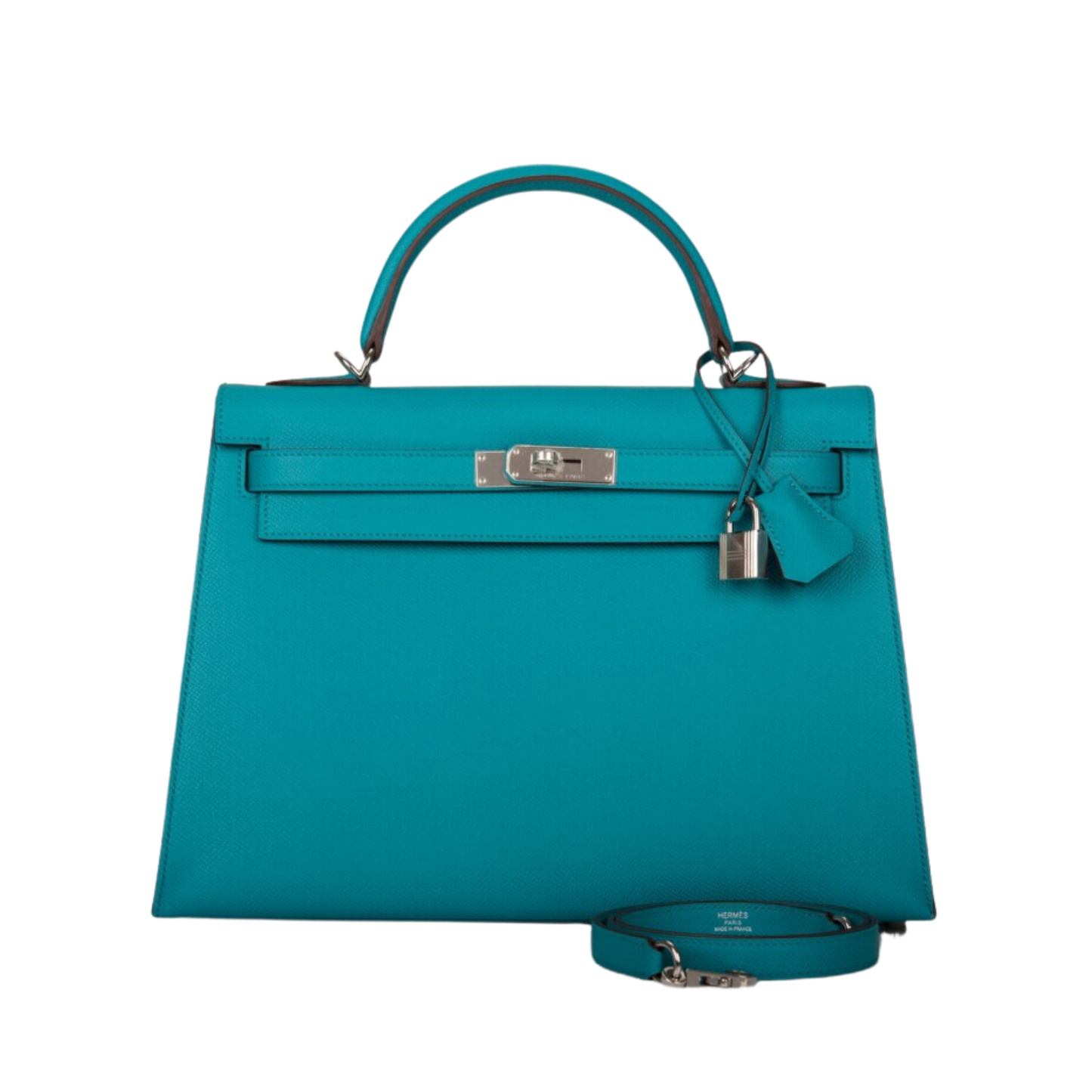 Hermes Kelly 32 Bleu Paon Epsom Leather
