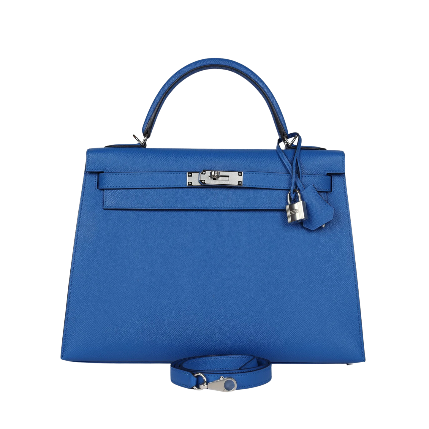Hermes Kelly 32 Bleu France Epsom Leather