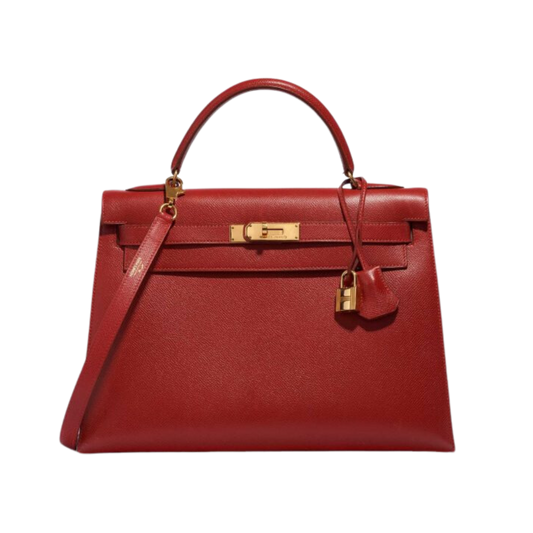 Hermes Kelly 32 Rouge Casaque Epsom Leather