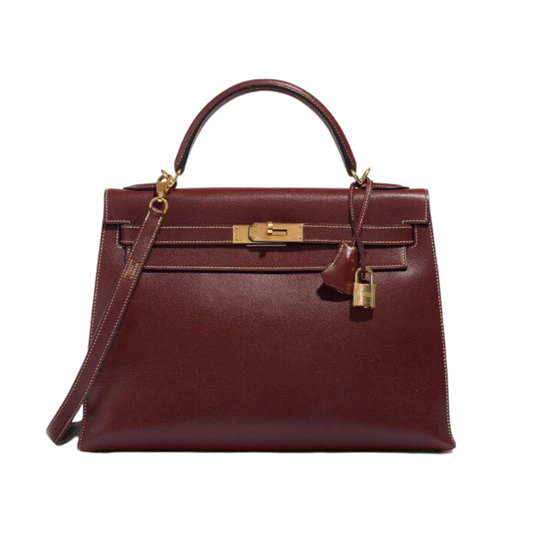 Hermes Kelly 32 Rouge Imperial Epsom Leather