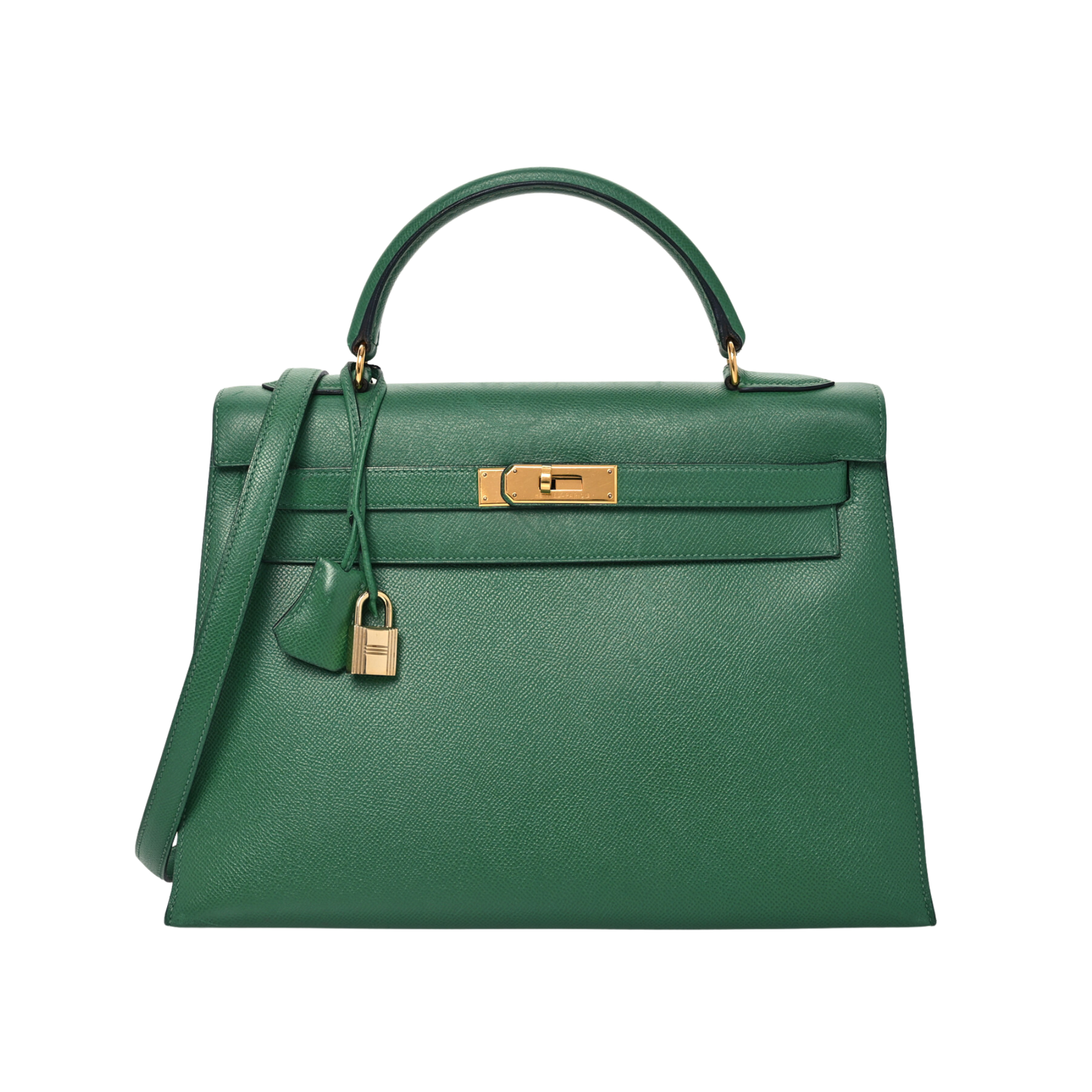 Hermes Kelly 32 Vert Bengale Epsom Leather