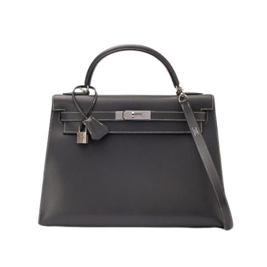 Hermes Kelly 32 Graphite Epsom Leather