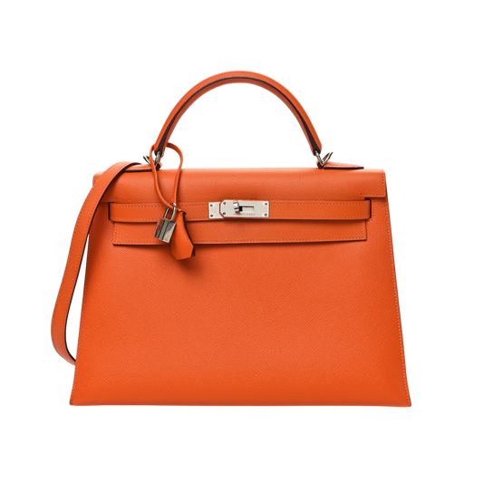 Hermes Kelly 32 Orange H Epsom Leather