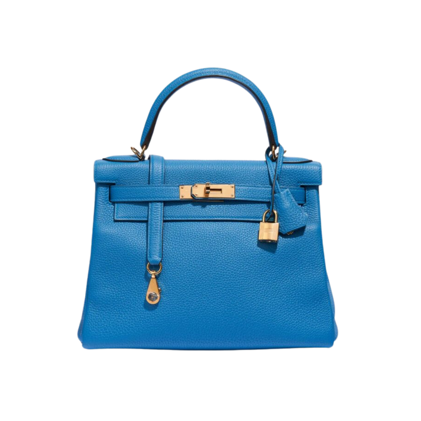 Hermes Kelly 28 Bleu Zanzibar Togo Leather
