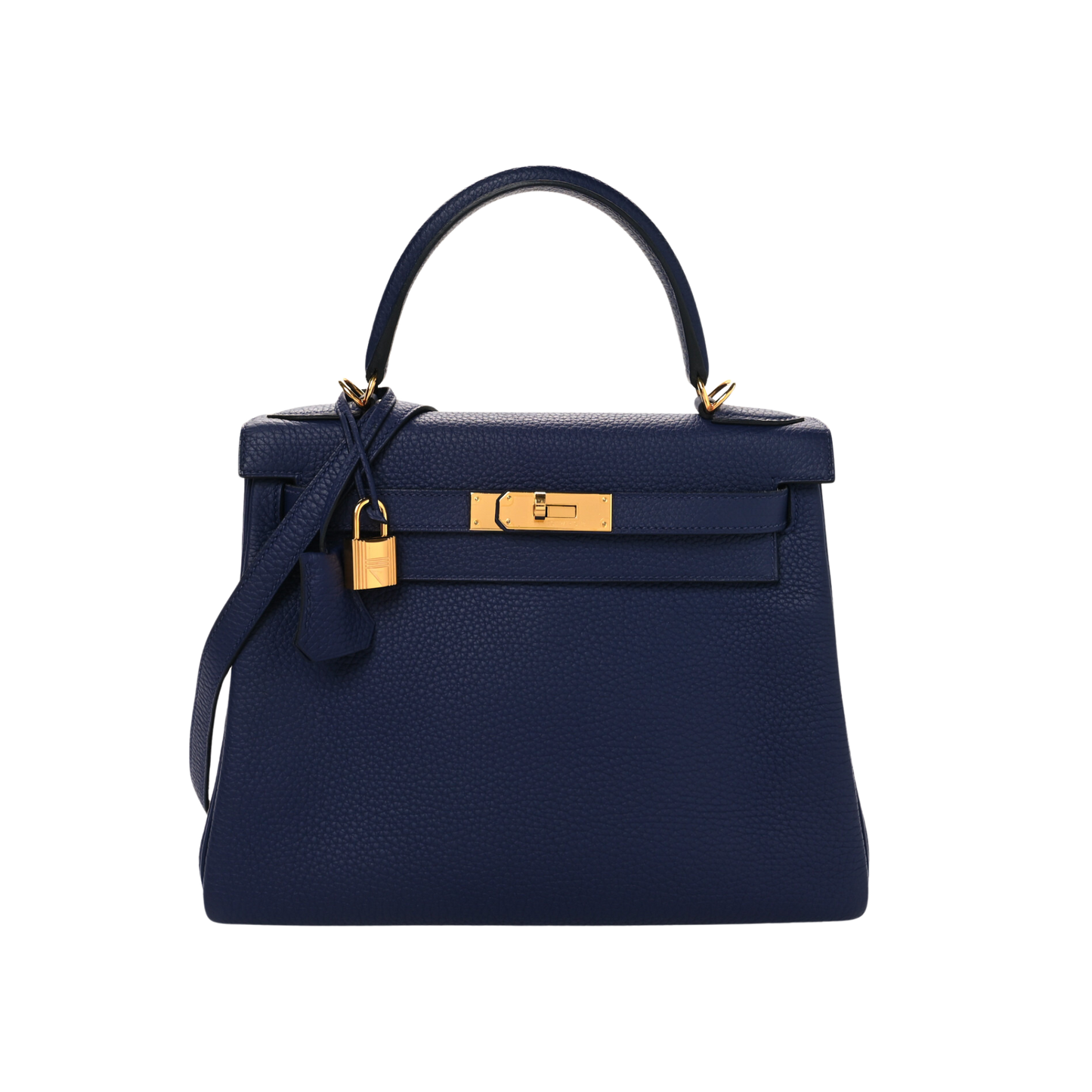Hermes Kelly 28 Bleu Encre Togo Leather