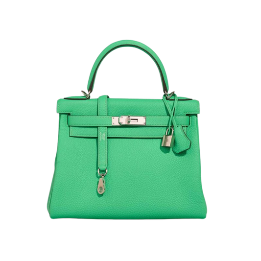 Hermes Kelly 28 Vert Comics Togo Leather