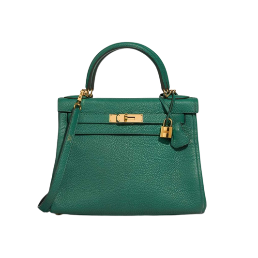 Hermes Kelly 28 Vert Vertigo Togo Leather