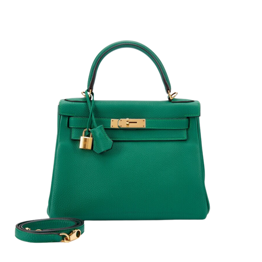 Hermes Kelly 28 Malachite Togo Leather