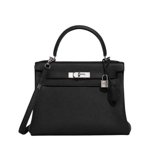 Hermes Kelly 28 Noir Togo Leather