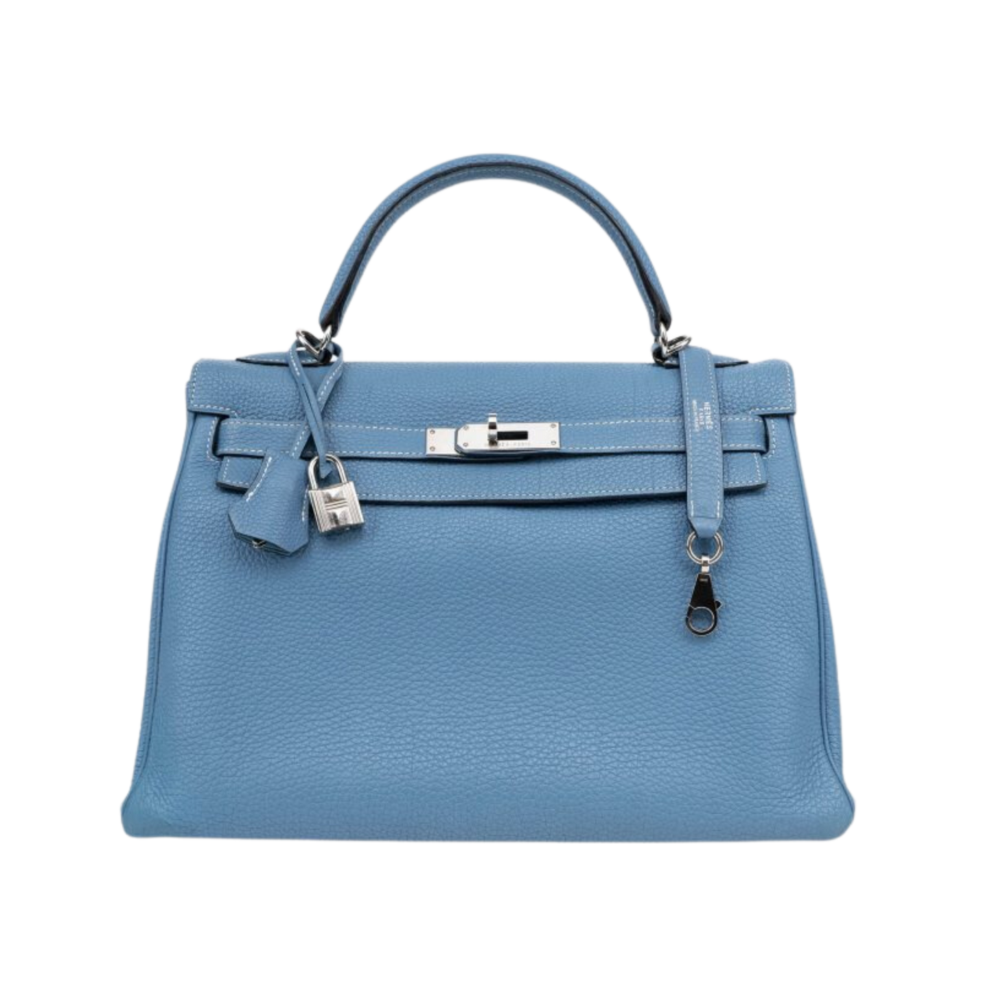 Hermes Kelly 32 Bleu Jean Togo Leather