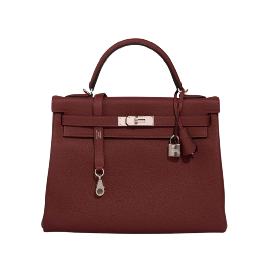 Hermes Kelly 32 Rouge H Togo Leather