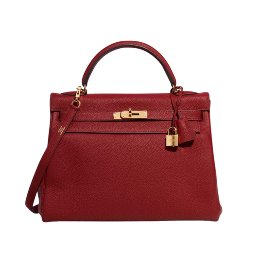 Hermes Kelly 32 Rouge Grenat Togo Leather