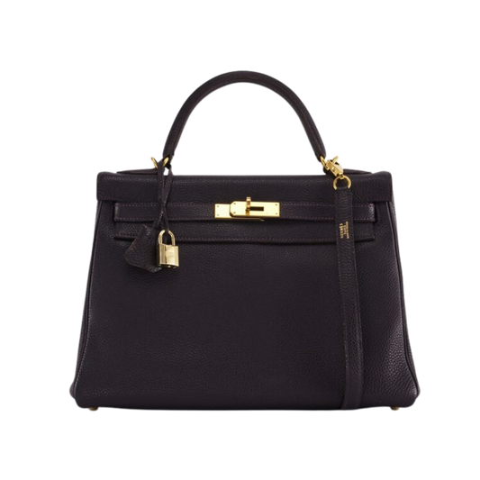 Hermes Kelly 32 Raisin Togo Leather