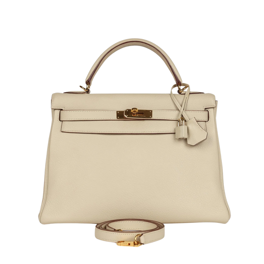 Hermes Kelly 32 Parchemin Togo Leather