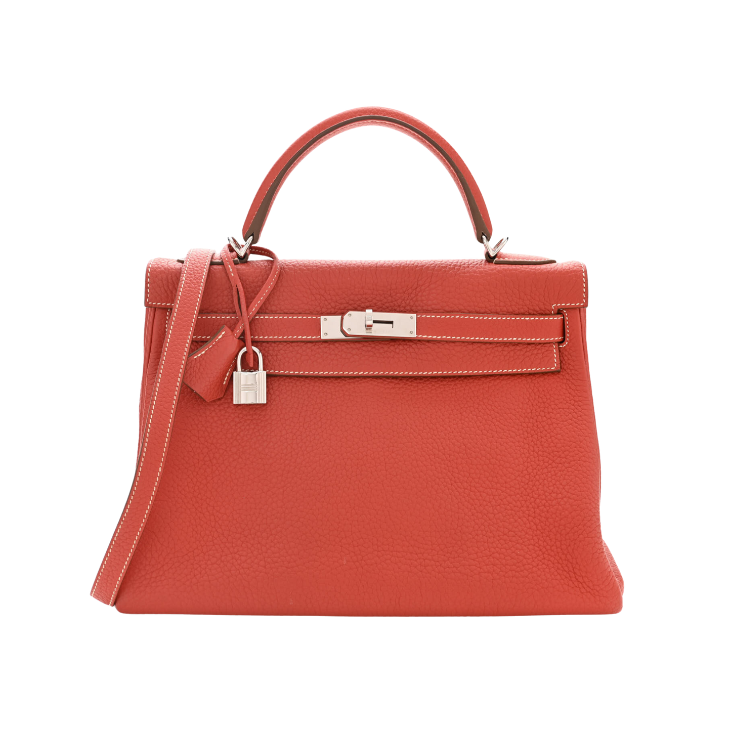 Hermes Kelly 32 Sanguine Clemence Leather