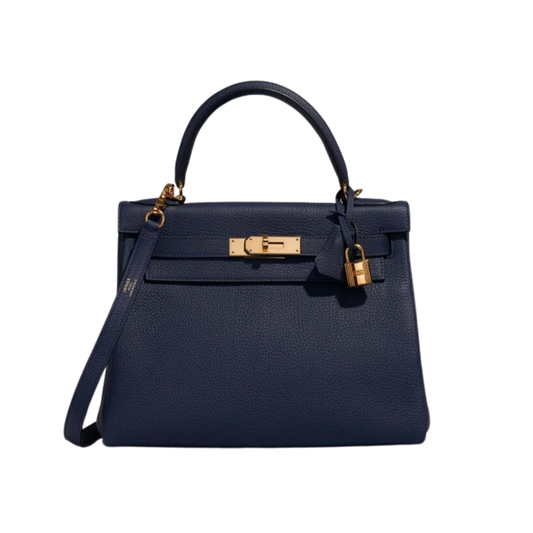 Hermes Kelly 28 Bleu Saphir Togo Leather
