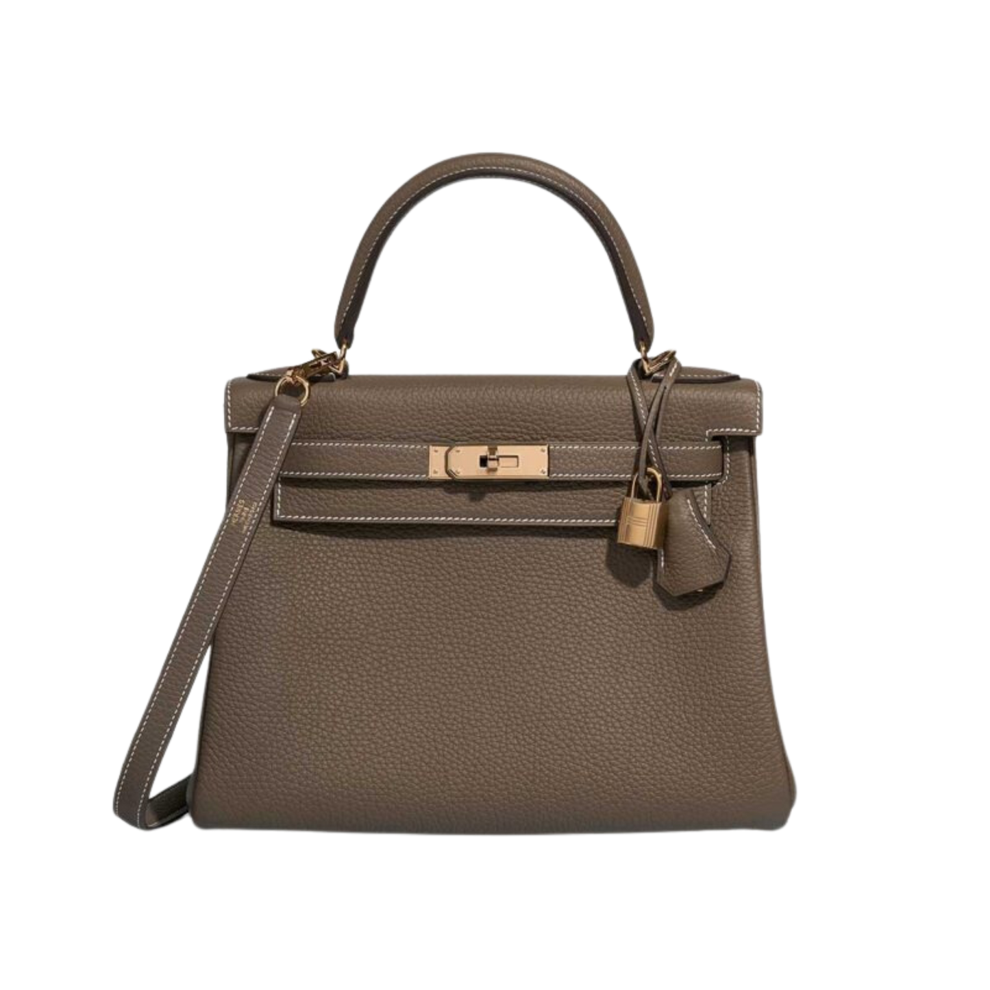 Hermes Kelly 28 Etoupe Clemence Leather