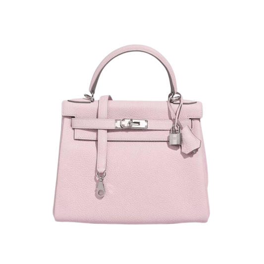 Hermes Kelly 28 Mauve Pale Clemence Leather