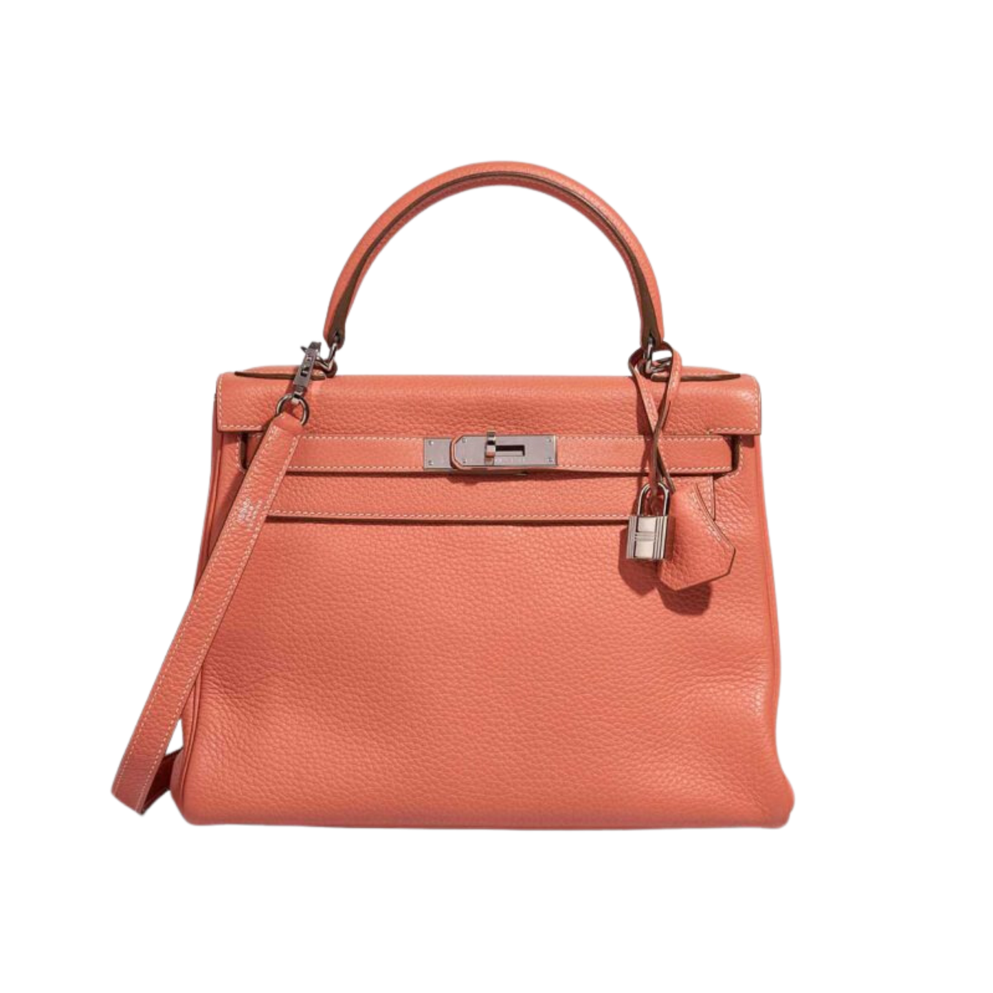 Hermes Kelly 28 Crevette Clemence Leather