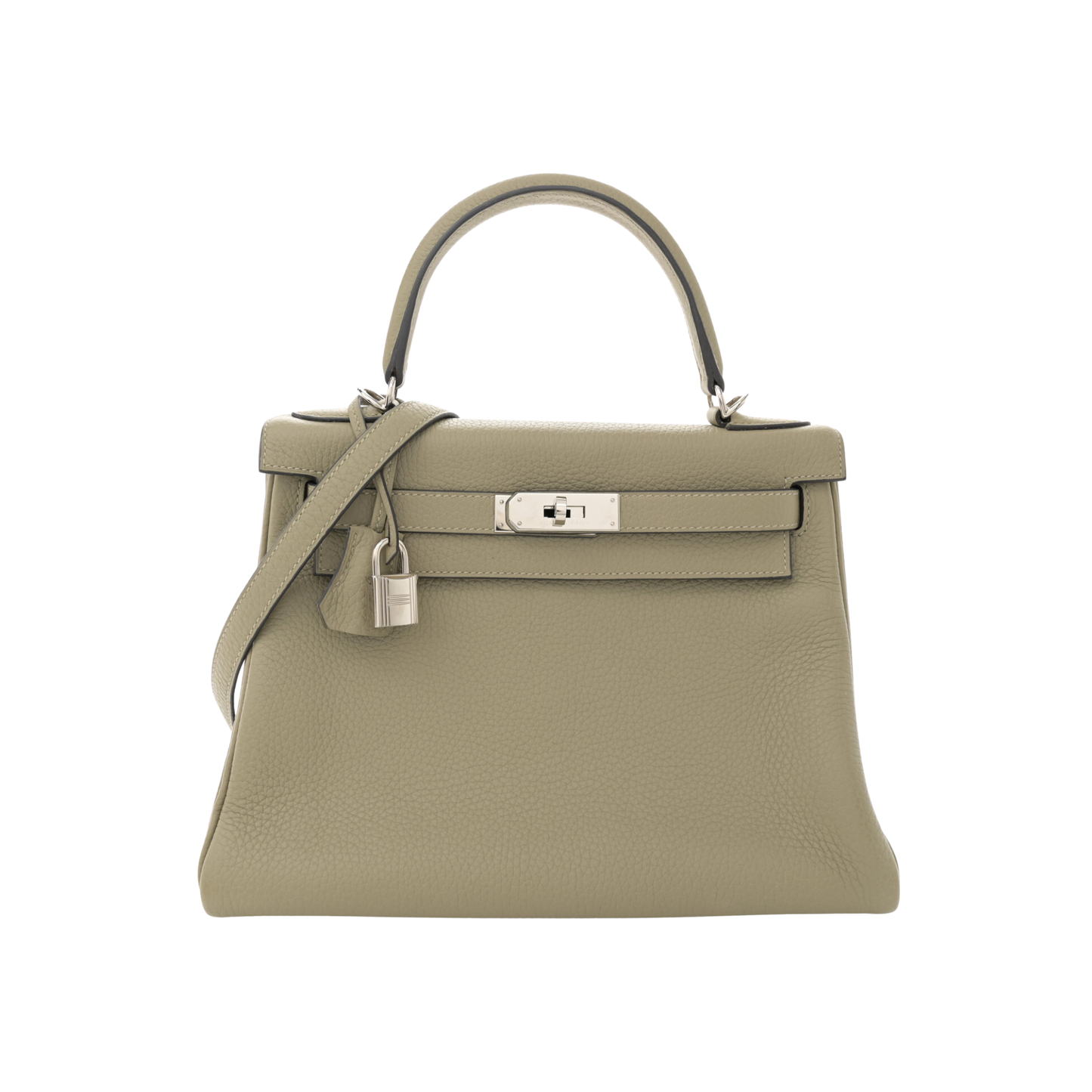 Hermes Kelly 28 Sauge Clemence Leather