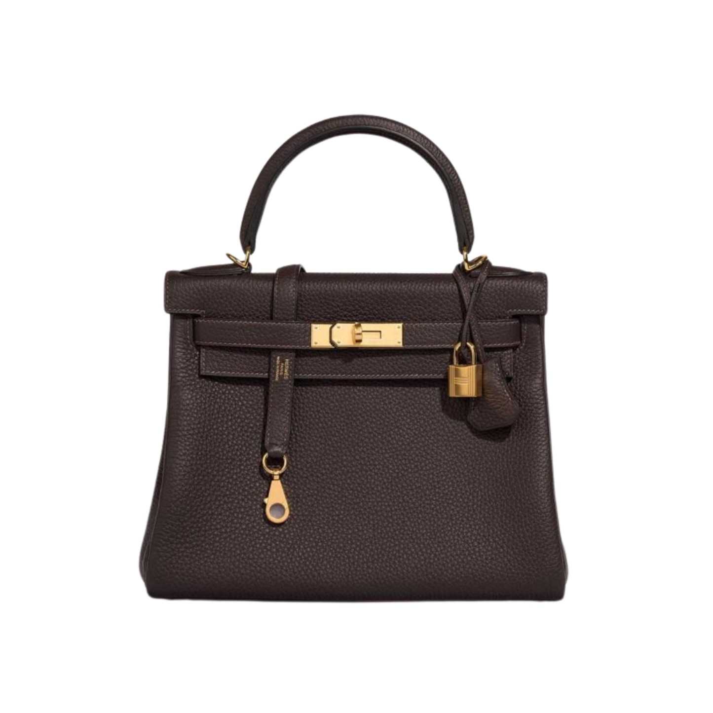 Hermes Kelly 28 Macassar Clemence Leather