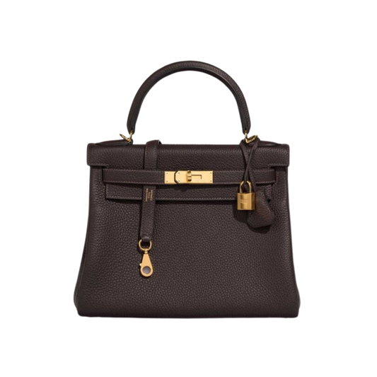 Hermes Kelly 28 Macassar Clemence Leather