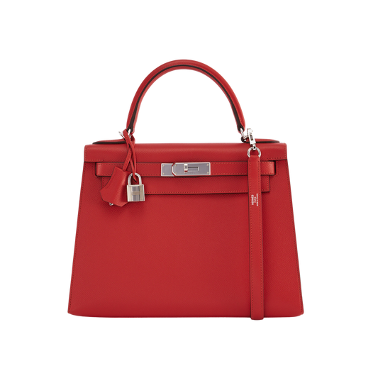 Hermes Kelly 28 Rouge Tomate Epsom Leather