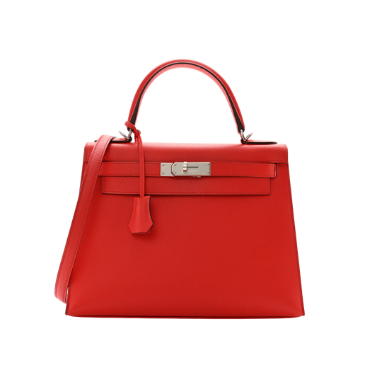 Hermes Kelly 28 Rouge de Coeur Epsom Leather